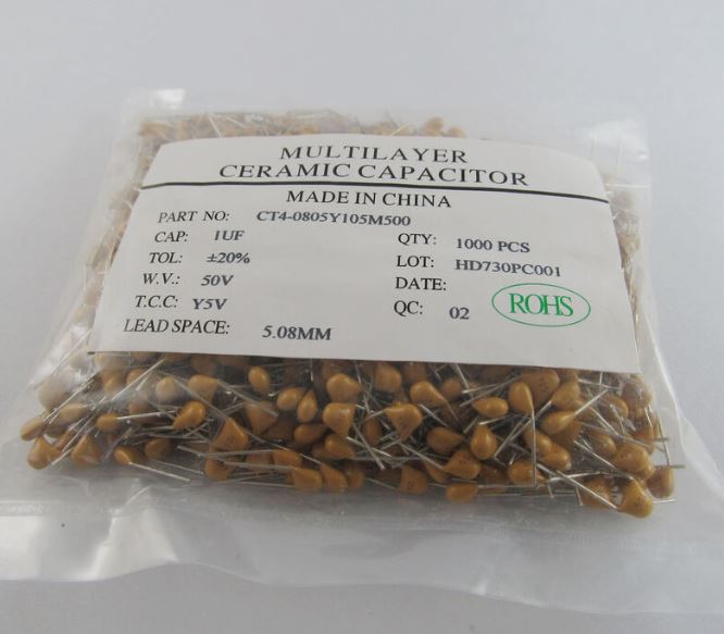 Load image into Gallery viewer, 105 /50V 1uF  Multilayer Monolithic Ceramic Capacitor