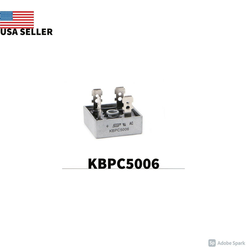 Cargue la imagen en el visor de la galería, 1PCS KBPC5006 Power Bridge Rectifier 50A 600V Metal Case Diode Bridge