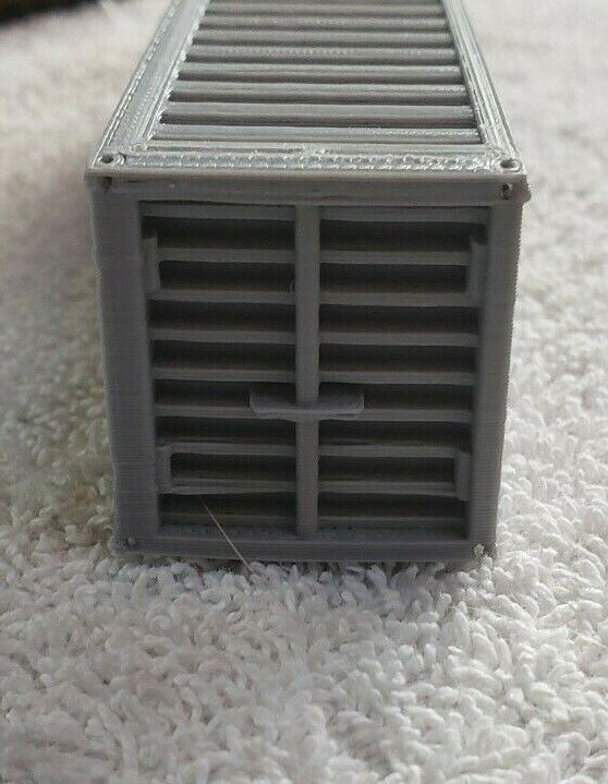 Load image into Gallery viewer, HO Scale Model Railroad  40 Foot Shipping Container  UNDECORATED GRAY USA/SELLER