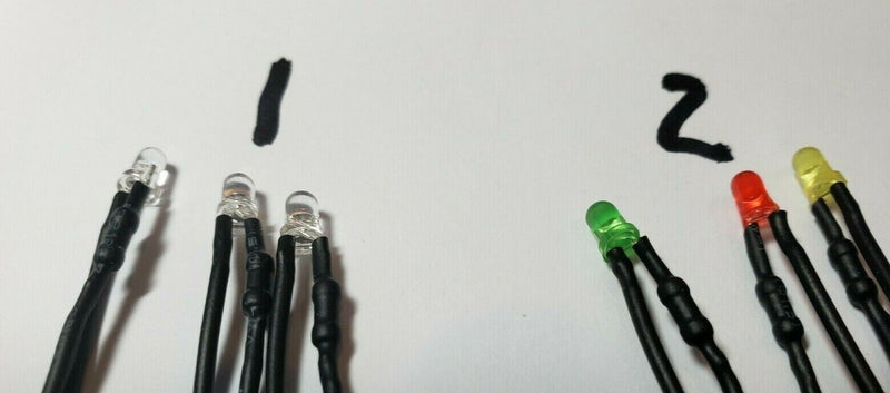 Load image into Gallery viewer, 5MM Pre Wired |12V  Built-in Resistors, white,red,green,and yellow 10pcs|usa s/h