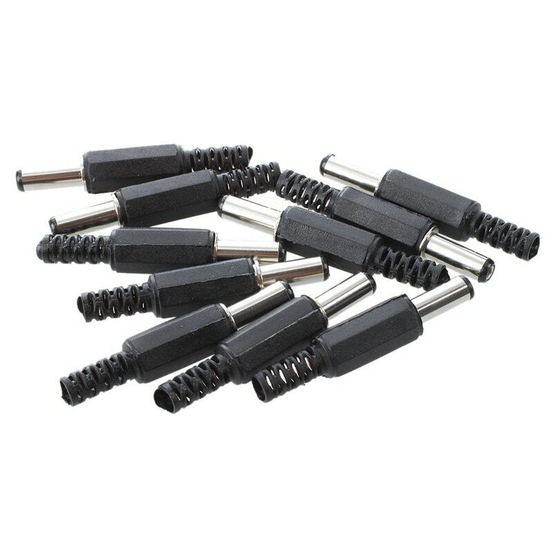 Load image into Gallery viewer, 10 pack 2.1mm x 5.5mm male DC power plug