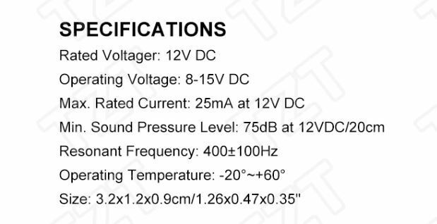 Load image into Gallery viewer, 2 Pieces Alarm Buzzer DC 12V 85dB Mini  Alarm Buzzers Constant Tone US/SH