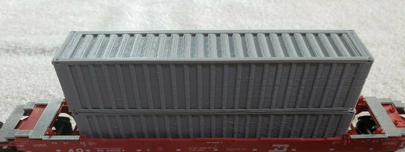 Load image into Gallery viewer, HO Scale Model Railroad  40 Foot Shipping Container  UNDECORATED GRAY USA/SELLER