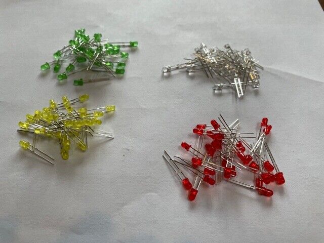 Load image into Gallery viewer, 10-100pcs 3mm LED Light Colored lens(Defused) Lights