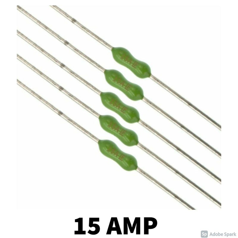 Load image into Gallery viewer, 5 Pack Littelfuse Pico Fuse 125V 15A AMP FAST BLOW AXIAL USA S/H