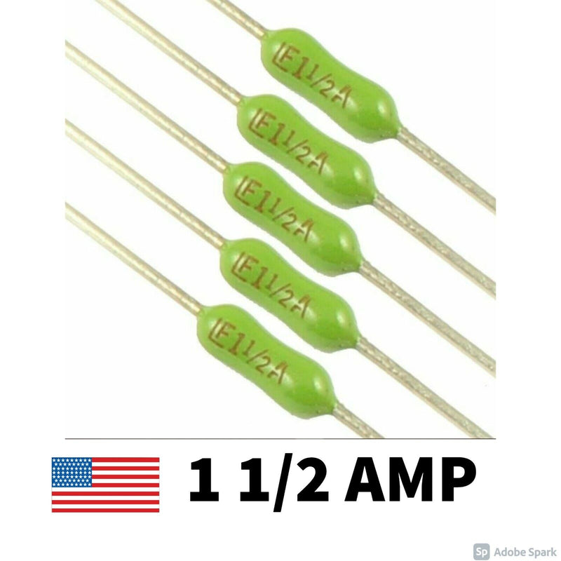 Load image into Gallery viewer, 5 Pack Littelfuse Pico Fuse 125V 1.5A 1-1/2 AMP FAST BLOW AXIAL USA S/H