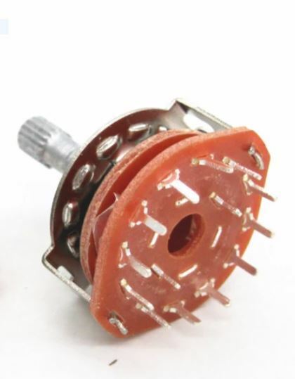 Load image into Gallery viewer, 2PCS PACK 2P6P Two Pole Six Position Rotary Wafer Switch USA SOLD AND SHIP