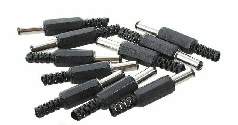 Load image into Gallery viewer, 10 pack 2.1mm x 5.5mm male DC power plug