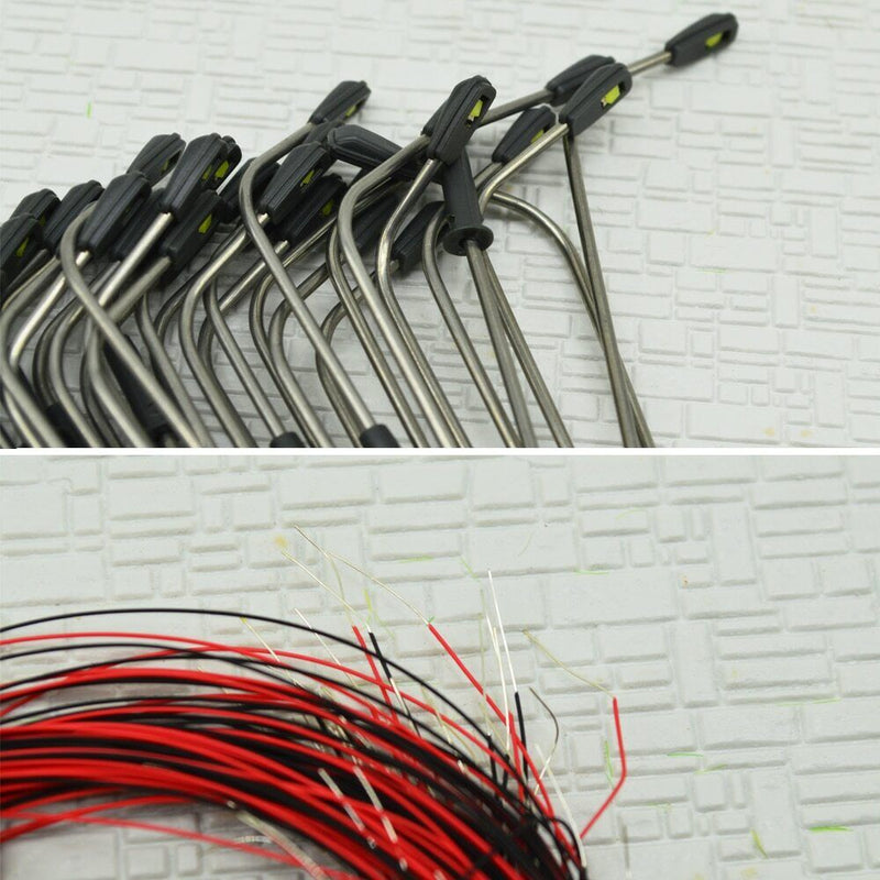 Load image into Gallery viewer, SET OF 10  Warm White Lamp Post Street Lights w/resistors HO Scale LEDs