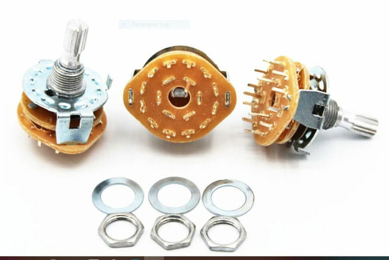 Load image into Gallery viewer, ONE 2P6P Two Pole Six Position Rotary Wafer Switch USA SOLD AND SHIP