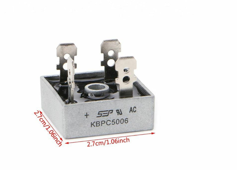 Cargue la imagen en el visor de la galería, 1PCS KBPC5006 Power Bridge Rectifier 50A 600V Metal Case Diode Bridge