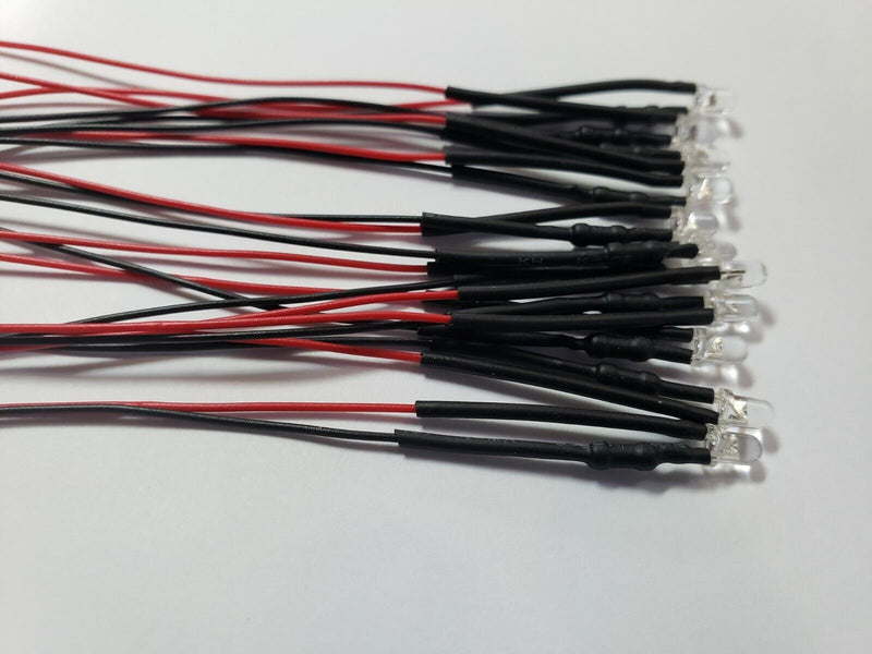 Load image into Gallery viewer, 5MM Pre Wired |12V  Built-in Resistors, white,red,green,and yellow 10pcs|usa s/h