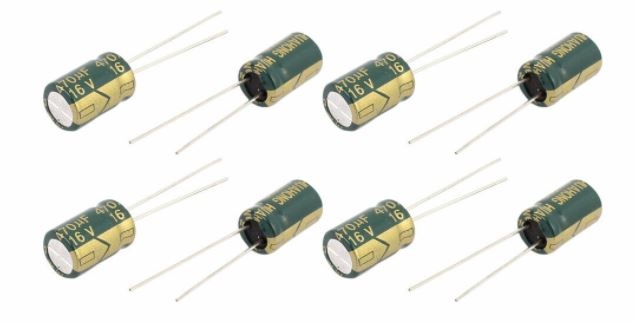 Load image into Gallery viewer, 8 PCS 470uF/16Volt (8 X 12.5mm) Radial Capacitors