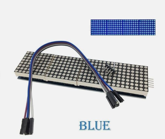 Load image into Gallery viewer, BLUE or RED led display 7219 5p line 8x32 4 in 1 Arduino compatible