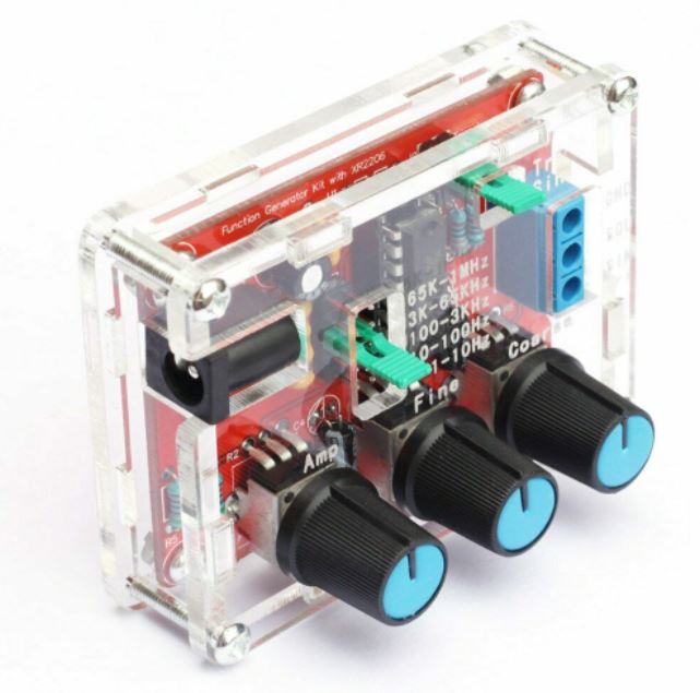 Load image into Gallery viewer, DC Function Signal Generator Kit Sine/Triangle/Square Wave 1Hz – 1MHz with case