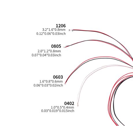 Load image into Gallery viewer, 10PCS Pack 603 RED SMD litz LED With Leads And Resistors.