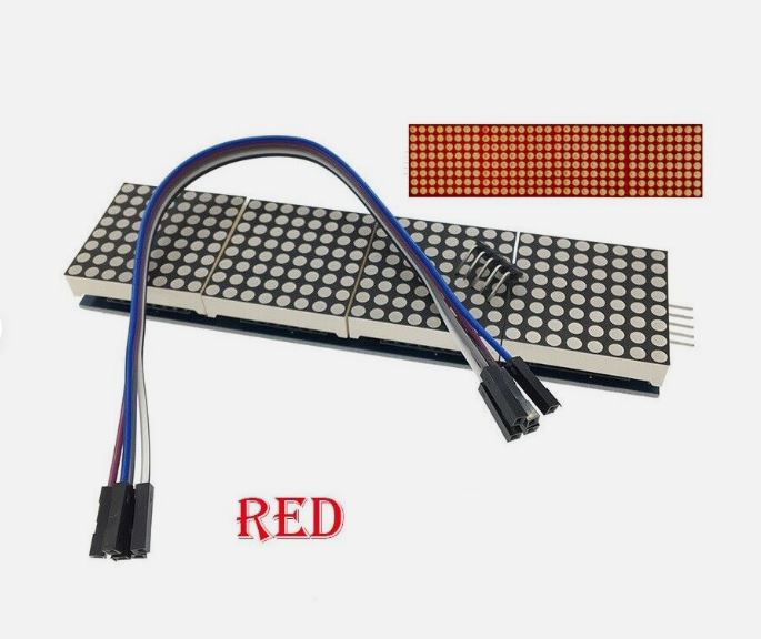 Load image into Gallery viewer, BLUE or RED led display 7219 5p line 8x32 4 in 1 Arduino compatible