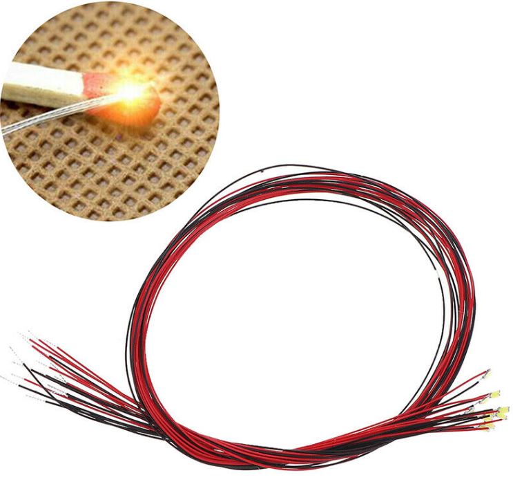 Cargue la imagen en el visor de la galería, Luces precableadas de color blanco cálido 805 SMD, 10 unidades