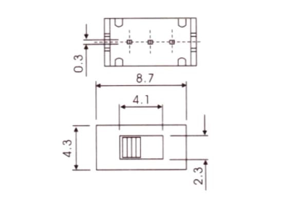 Load image into Gallery viewer, 3 Terminals PCB MT 2 Position SPDT 1P2T Mini Slide Switch