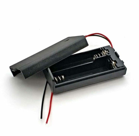 2AA Battery Holder Case With Cover And Switch 3 Volts