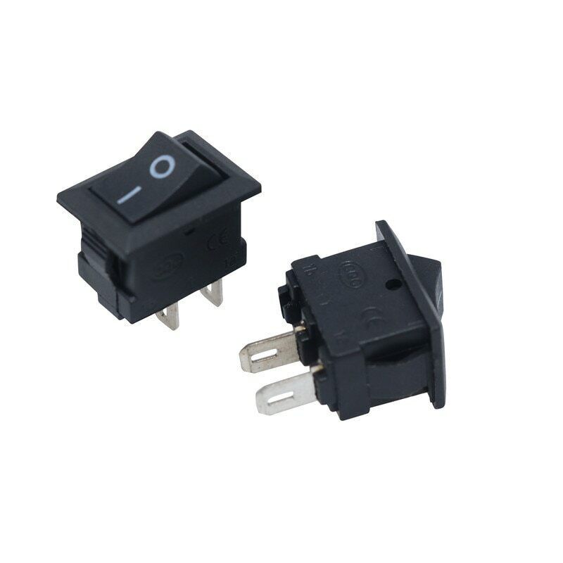 Cargue la imagen en el visor de la galería, 5Pcs Rocker Switch 2PIN ON-OFF SPST10A 250VAC/3A 10x15mmBLACK KCD1 USA sold/ship
