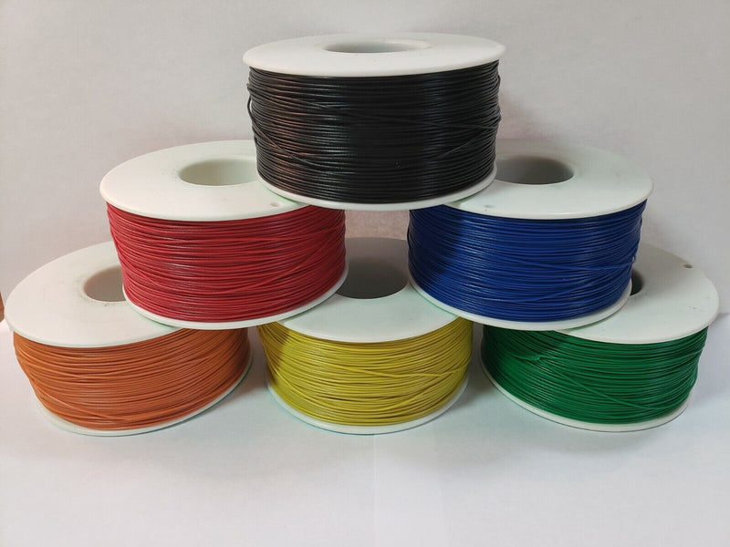 Load image into Gallery viewer, 30 AWG Gauge  Wire Yellow 25 ft (loose)0.0100&quot;  600 Volts USA SOLD/SHIP
