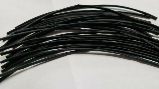 10 FT.  BLACK 1MM Polyolefin 2:1 Heat Shrink Qt 14/9 inch long