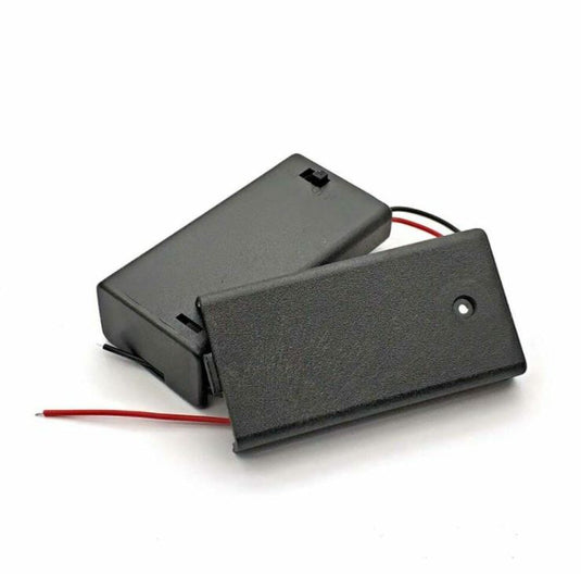 2AA Battery Holder Case With Cover And Switch 3 Volts