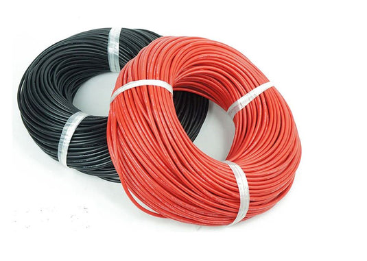 Calibre 30, cable rojo de 50 pies y cable negro de 50 pies, 100 pies en total